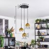 Koyoto Lampa wisząca, Kula świetlna, Lampa wiszącego klastra 30 cm Złoty, Przezroczysty, 3-punktowe