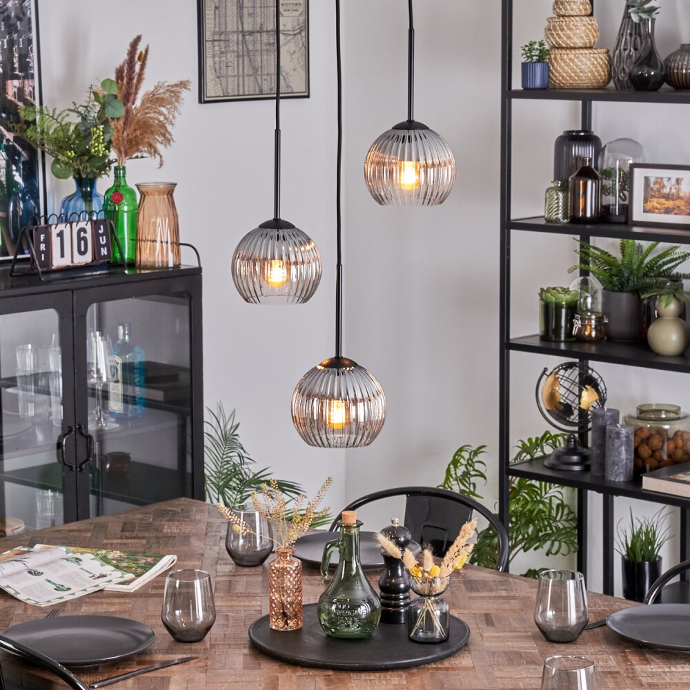 Koyoto Lampa wisząca, Kula świetlna, Lampa wiszącego klastra 30 cm Przezroczysty, Przydymiony, 3-punktowe main product photo