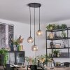 Koyoto lampa wisząca, kula świetlna, lampa wisząca kaskadowa 30 cm przezroczysty, przydymiony, 3-punktowe