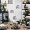 Koyoto lampa wisząca, kula świetlna, lampa wisząca kaskadowa 30 cm przezroczysty, przydymiony, 3-punktowe