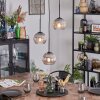 Koyoto Lampa wisząca, Kula świetlna, Lampa wiszącego klastra 30 cm Przezroczysty, Przydymiony, 3-punktowe