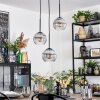 Koyoto Lampa wisząca, Kula świetlna, Lampa wiszącego klastra 30 cm Przezroczysty, Przydymiony, 3-punktowe
