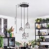 Koyoto Lampa wisząca, Kula świetlna, Lampa wiszącego klastra 30 cm Przezroczysty, Przydymiony, 3-punktowe