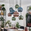 Koyoto Lampa wisząca, Kula świetlna, Lampa wisząca Ecru, Czarny, 8-punktowe