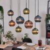 Koyoto Lampa wisząca, Kula świetlna, Lampa wisząca Ecru, Czarny, 8-punktowe