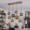 Koyoto Lampa wisząca, Kula świetlna, Lampa wisząca Ecru, Czarny, 8-punktowe