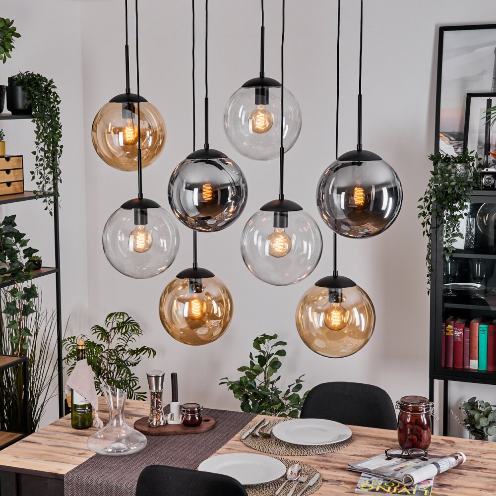 Gastor Lampa wisząca, Kula świetlna, Lampa wisząca W kolorze bursztynu, Przezroczysty, Przydymiony, 8-punktowe main product photo