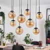 Gastor lampa wisząca, kula świetlna, lampa wisząca bursztynowy, 8-punktowe