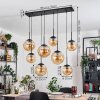 Gastor Lampa wisząca, Kula świetlna, Lampa wisząca W kolorze bursztynu, 8-punktowe