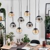 Gastor lampa wisząca, kula świetlna, lampa wisząca bursztynowy, przezroczysty, przydymiony, 8-punktowe