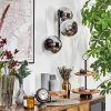 Koyoto Kula świetlna, Lampa ścienna Chrom, Przydymiony, 3-punktowe