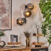 Koyoto Kula świetlna, Lampa ścienna Chrom, Przydymiony, 3-punktowe