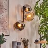 Koyoto Kula świetlna, Lampa ścienna W kolorze bursztynu, Chrom, Przydymiony, 3-punktowe