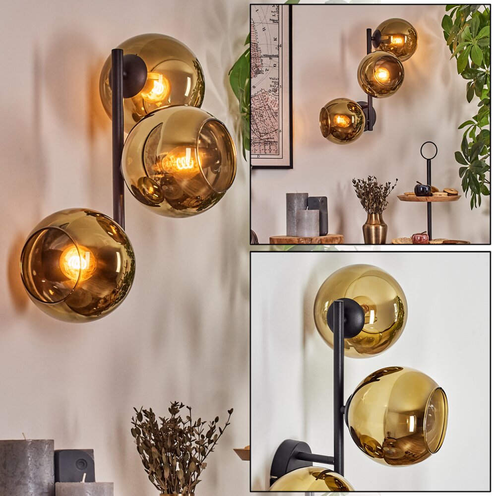 Koyoto Kula świetlna, Lampa ścienna Złoty, 3-punktowe main product photo