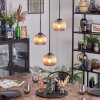 Koyoto lampa wisząca, kula świetlna, lampa wisząca kaskadowa 30 cm bursztynowy, 3-punktowe