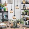 Koyoto lampa wisząca, kula świetlna, lampa wisząca kaskadowa 30 cm bursztynowy, 3-punktowe