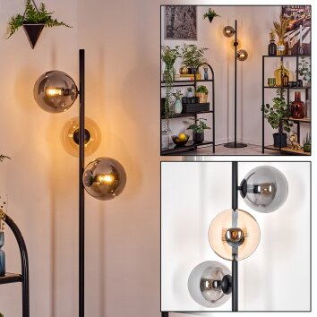 Gastor Lampa stojąca 34 cm W kolorze bursztynu, Przydymiony, 3-punktowe