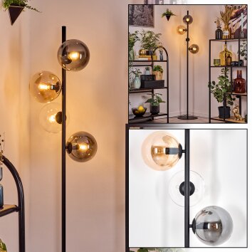 Gastor lampa stojąca 34 cm bursztynowy, przezroczysty, przydymiony, 4-punktowe