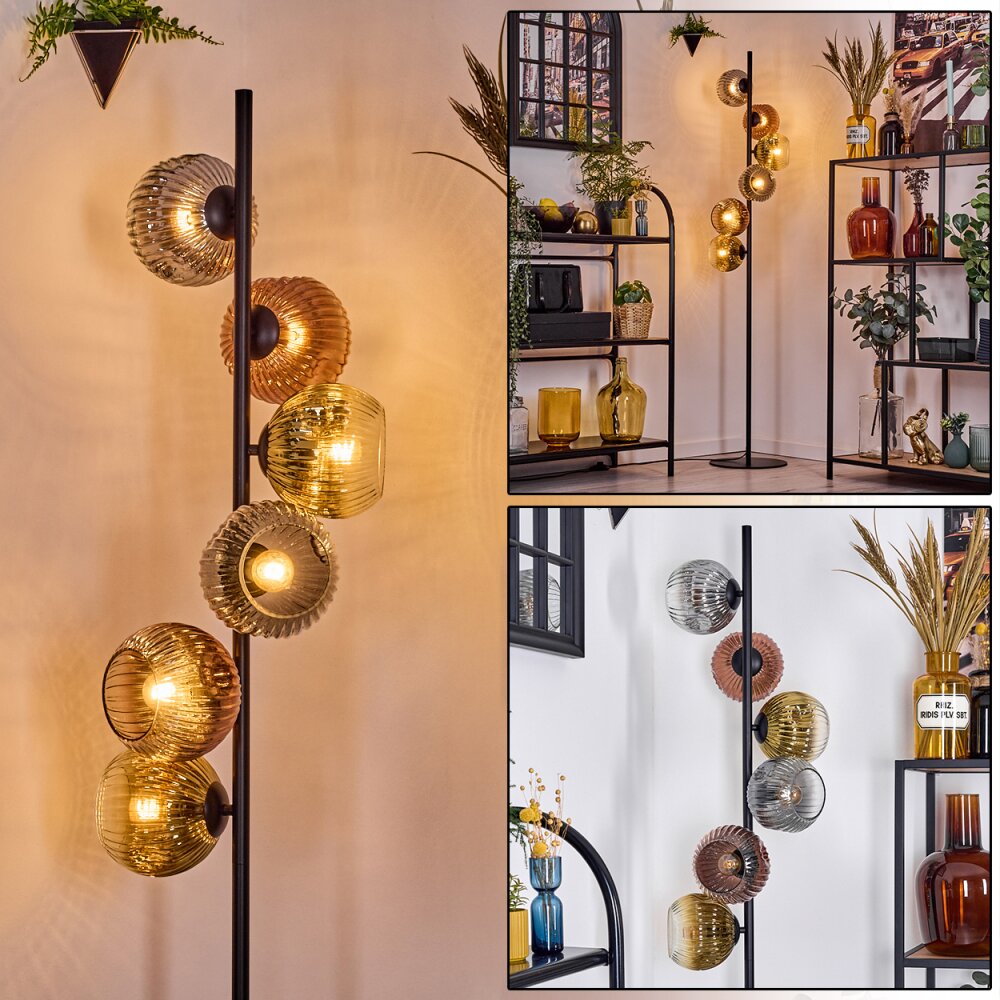 Ripoll Lampa stojąca Złoty, Przezroczysty, W kolorze miedzi, Przydymiony, 6-punktowe main product photo