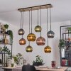 Koyoto lampa wisząca, kula świetlna, lampa wisząca kolory naturalne, czarny, 8-punktowe