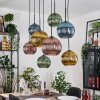 Koyoto lampa wisząca, kula świetlna, lampa wisząca kolory naturalne, czarny, 8-punktowe