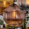 Koyoto lampa wisząca, kula świetlna, lampa wisząca kolory naturalne, czarny, 8-punktowe