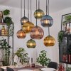 Koyoto lampa wisząca, kula świetlna, lampa wisząca kolory naturalne, czarny, 8-punktowe