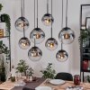 Gastor Lampa wisząca, Kula świetlna, Lampa wisząca Przezroczysty, Przydymiony, 8-punktowe