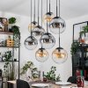 Gastor lampa wisząca, kula świetlna, lampa wisząca bursztynowy, przezroczysty, przydymiony, 8-punktowe