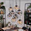 Gastor lampa wisząca, kula świetlna, lampa wisząca bursztynowy, przezroczysty, przydymiony, 8-punktowe