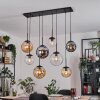 Gastor lampa wisząca, kula świetlna, lampa wisząca bursztynowy, przezroczysty, przydymiony, 8-punktowe