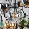Gastor lampa wisząca, kula świetlna, lampa wisząca bursztynowy, przezroczysty, przydymiony, 8-punktowe