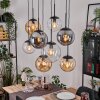 Gastor lampa wisząca, kula świetlna, lampa wisząca bursztynowy, przezroczysty, przydymiony, 8-punktowe