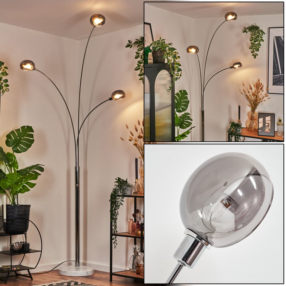 Nikkala Lampa stojąca Chrom, Biały, 3-punktowe main product photo