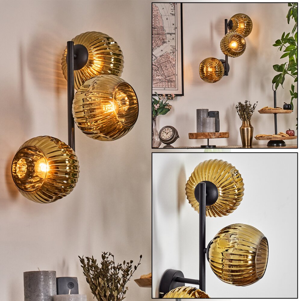 Ripoll Kula świetlna, Lampa ścienna Złoty, 3-punktowe main product photo