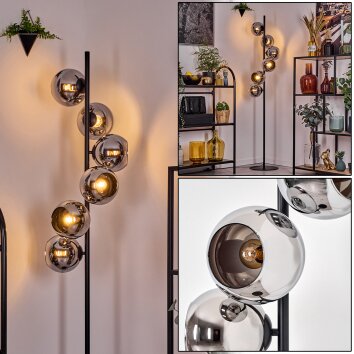 Koyoto Lampa stojąca 31 cm Chrom, Przydymiony, 6-punktowe