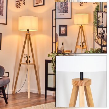 Soungou lampa stojąca kolory naturalne, czarny, 1-punktowy