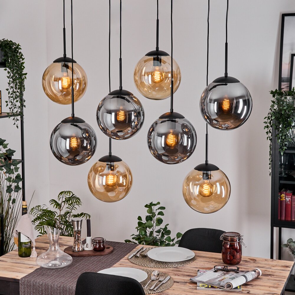 Gastor Lampa wisząca, Kula świetlna, Lampa wisząca W kolorze bursztynu, Przydymiony, 8-punktowe main product photo