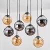 Gastor lampa wisząca, kula świetlna, lampa wisząca bursztynowy, przydymiony, 8-punktowe