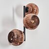 Ripoll Kula świetlna, Lampa ścienna W kolorze miedzi, 3-punktowe