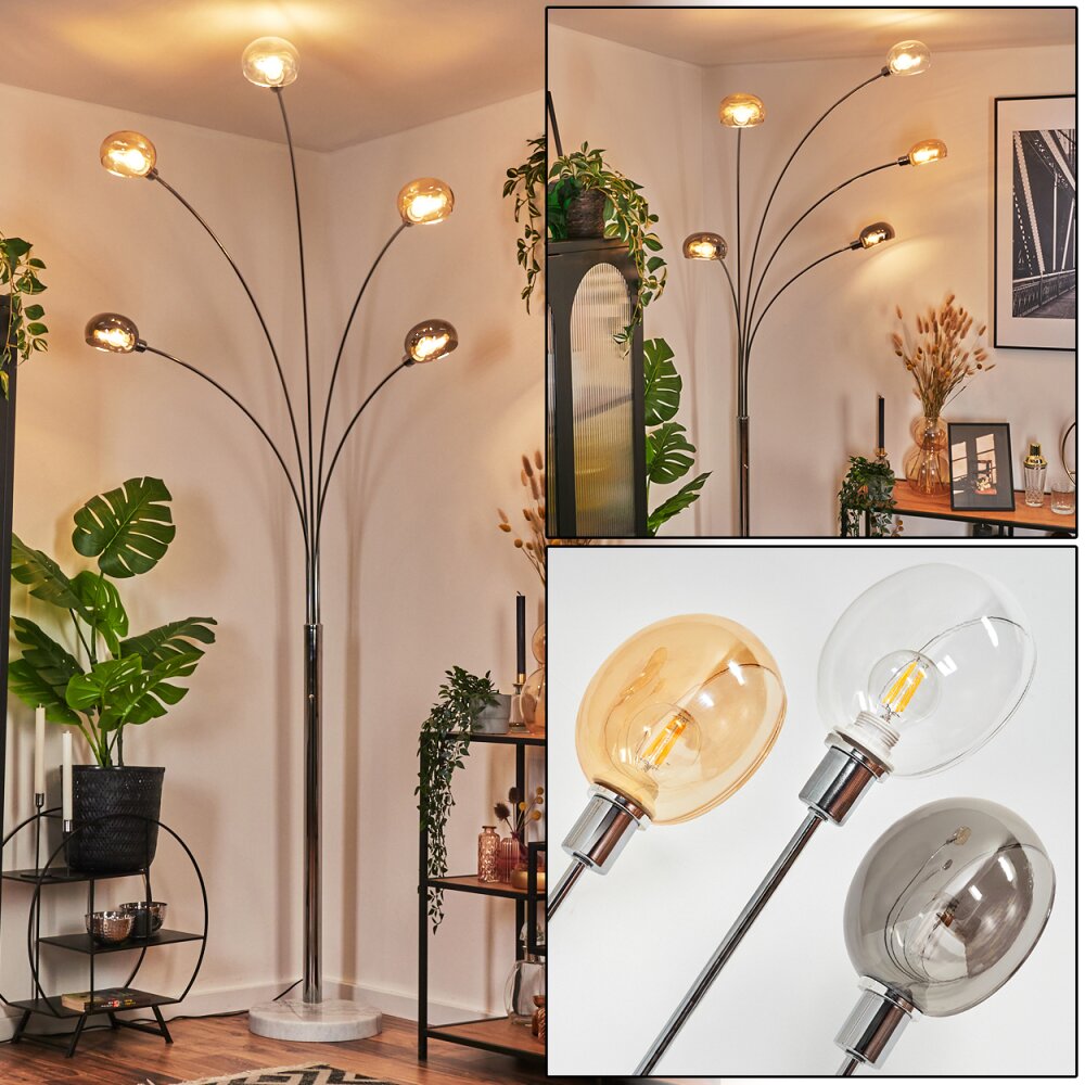 Nikkala Lampa stojąca Chrom, Biały, 5-punktowe main product photo
