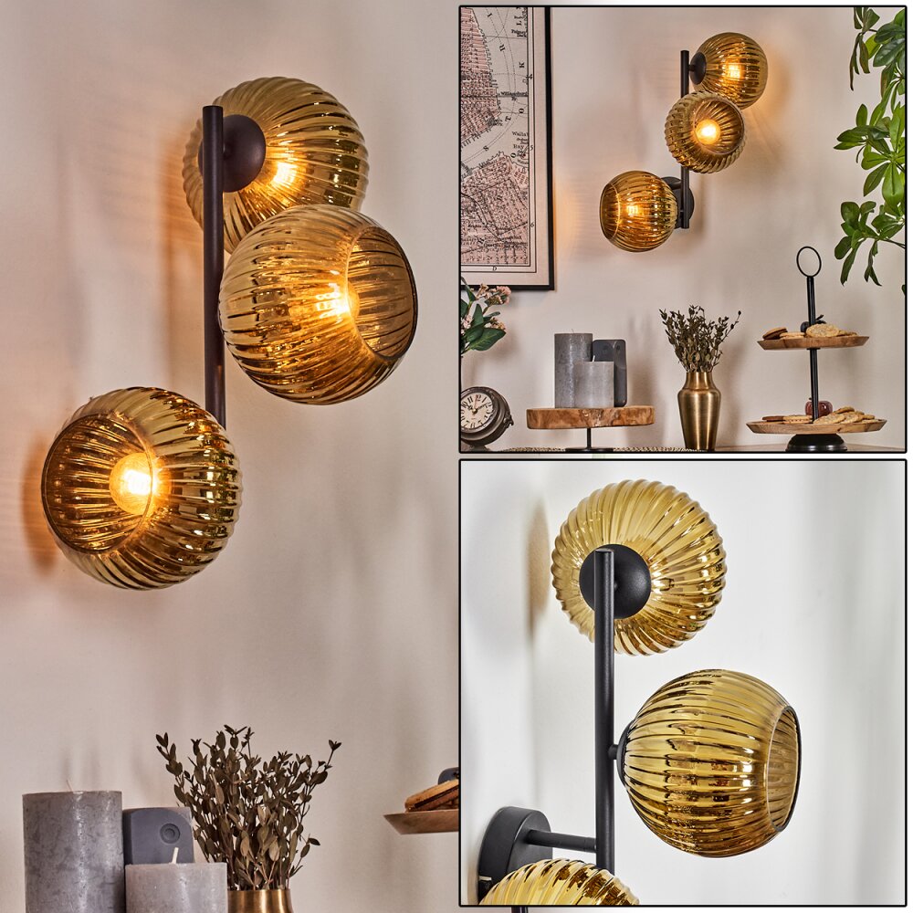 Koyoto Kula świetlna, Lampa ścienna Złoty, 3-punktowe main product photo