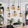 Gastor Lampa wisząca, Kula świetlna, Lampa wisząca W kolorze bursztynu, 6-punktowe
