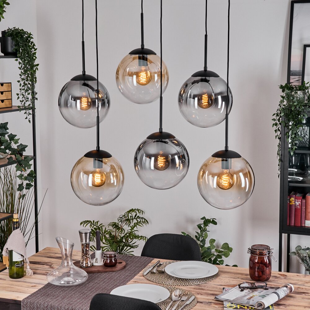 Gastor Lampa wisząca, Kula świetlna, Lampa wisząca W kolorze bursztynu, Przezroczysty, Przydymiony, 6-punktowe main product photo