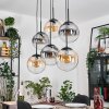 Gastor lampa wisząca, kula świetlna, lampa wisząca bursztynowy, przezroczysty, przydymiony, 6-punktowe