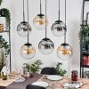 Gastor lampa wisząca, kula świetlna, lampa wisząca bursztynowy, przezroczysty, przydymiony, 6-punktowe