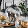 Gastor lampa wisząca, kula świetlna, lampa wisząca bursztynowy, przezroczysty, przydymiony, 6-punktowe