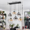 Gastor lampa wisząca, kula świetlna, lampa wisząca bursztynowy, przezroczysty, przydymiony, 6-punktowe