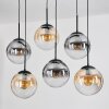 Gastor lampa wisząca, kula świetlna, lampa wisząca bursztynowy, przezroczysty, przydymiony, 6-punktowe