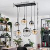 Gastor lampa wisząca, kula świetlna, lampa wisząca bursztynowy, przezroczysty, przydymiony, 6-punktowe